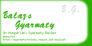 balazs gyarmaty business card